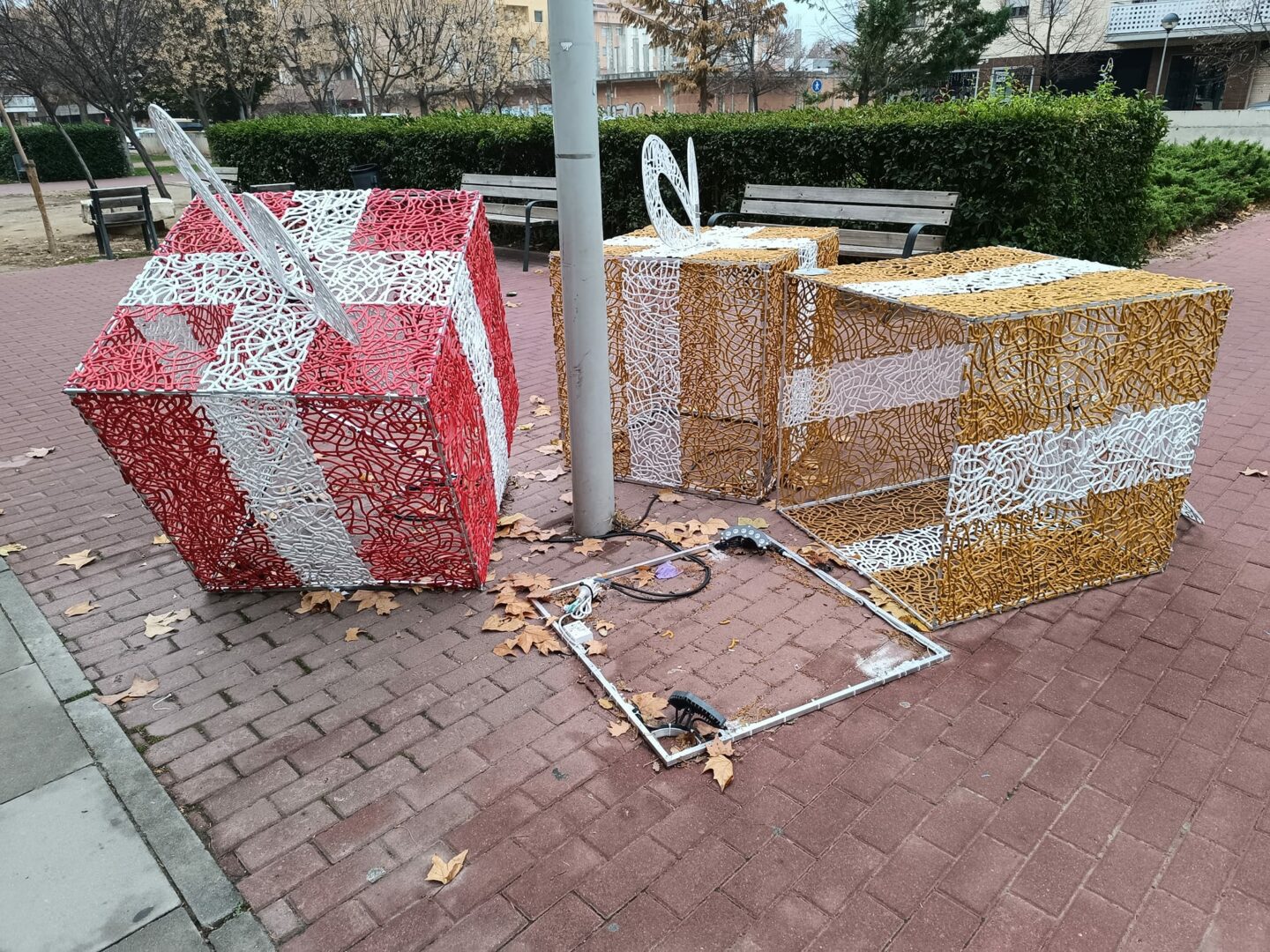 Actos vandálicos Navidad en Fraga