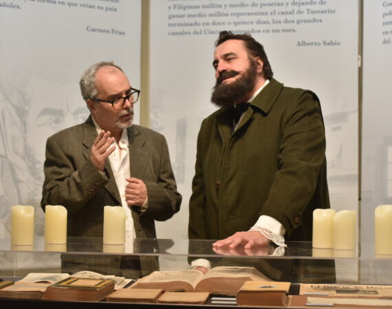 Ramón J Sender y Joaquín Costa en las visitas teatralizadas