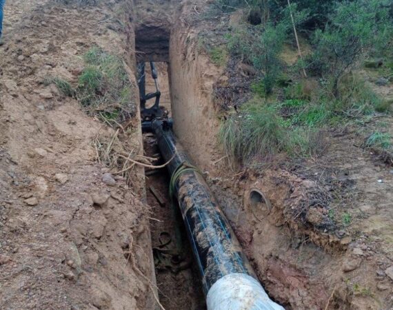 Finaliza la renovación de la tubería de abastecimiento de agua en Fraga