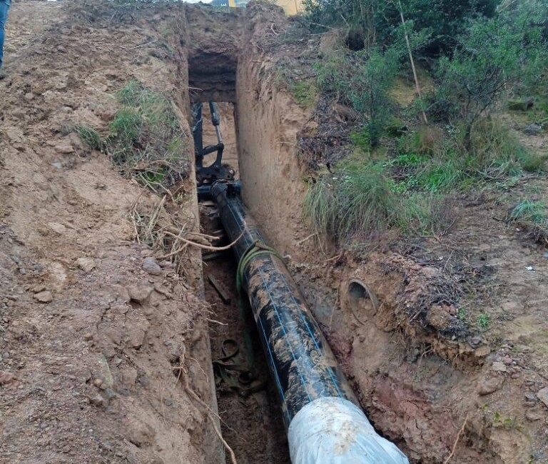 Finaliza la renovación de la tubería de abastecimiento de agua en Fraga