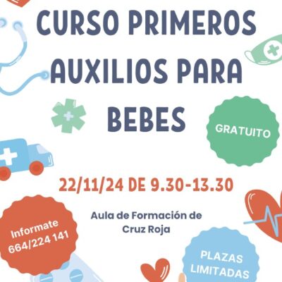 Cruz Roja realiza un curso gratuito de primeros auxilios para bebés