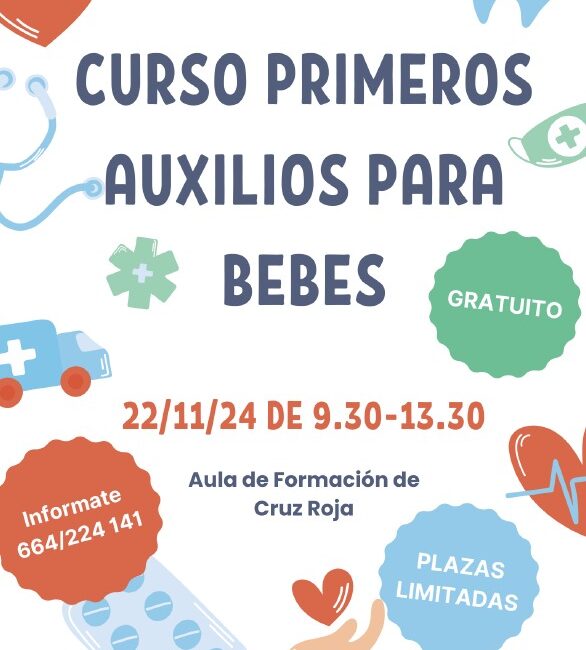 Cruz Roja realiza un curso gratuito de primeros auxilios para bebés