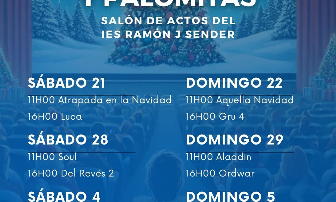 Este sábado empiezan las sesione de Cine por Navidad en Fraga