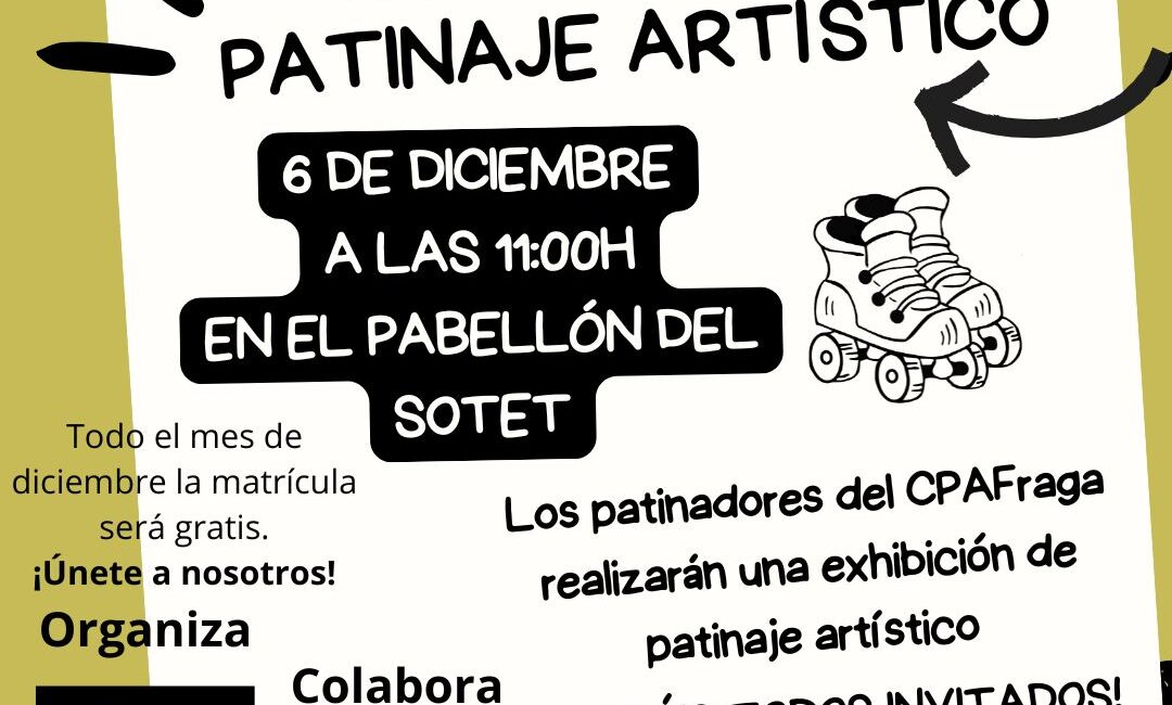 Primera exhibición de patinaje artístico en Fraga