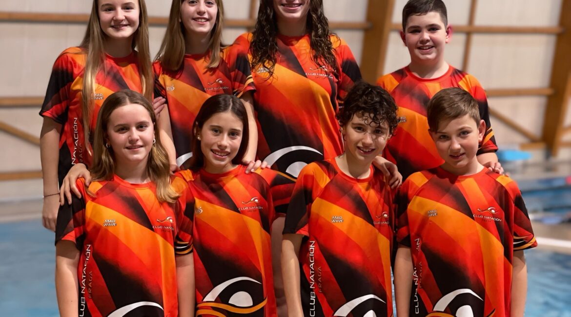 10 nadadores del Club Natación Fraga, presentes en el Campeonato de Aragón alevín