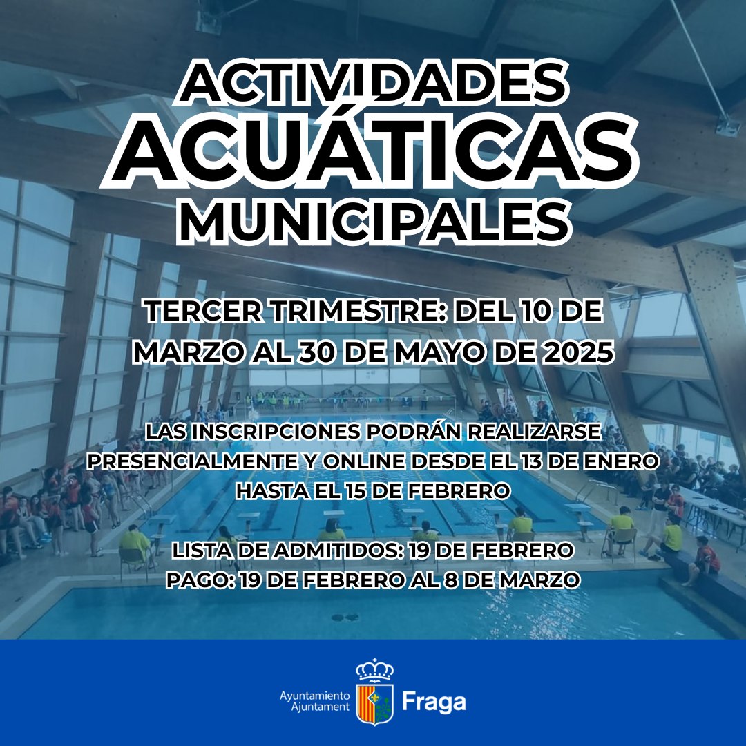 actividades acuaticas 2025 Fraga