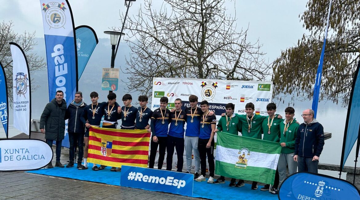 Destacada actuación del Club Capri (Mequinenza) en el Campeonato de España de remo en Castrelo de Miño